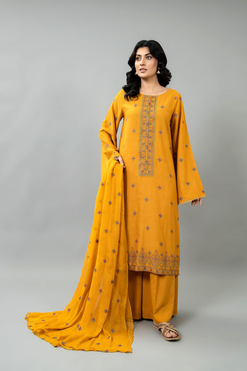 EMBROIDERED  KARANDI LAWN 3 PCS (UNSTITCHED)