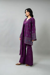 EMBROIDERED SLUB KHADDAR 3 PCS (UNSTITCHED)