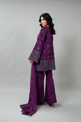 EMBROIDERED SLUB KHADDAR 3 PCS (UNSTITCHED)