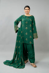 EMBROIDERED KARANDI LAWN 3 PCS (UNSTITCHED)