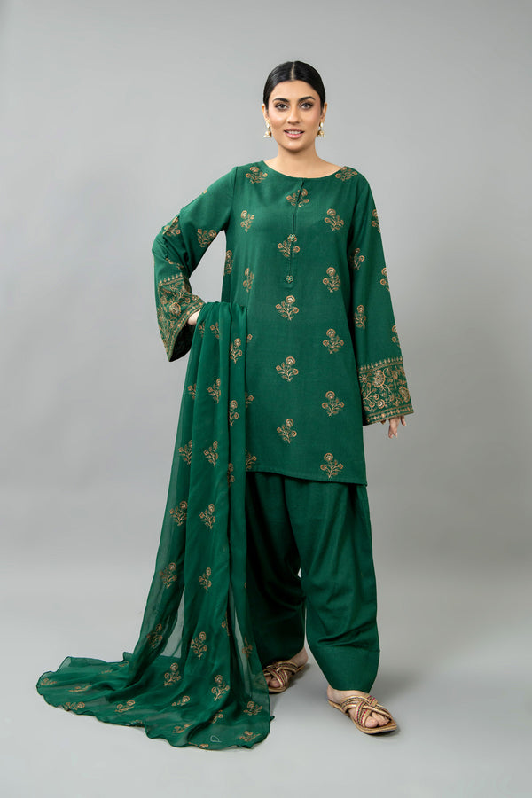 EMBROIDERED KARANDI LAWN 3 PCS (UNSTITCHED)