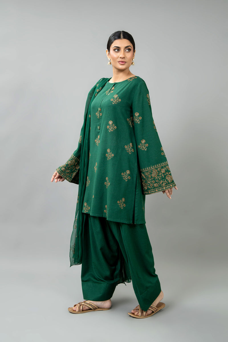 EMBROIDERED KARANDI LAWN 3 PCS (UNSTITCHED)