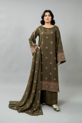 EMBROIDERED SLUB KHADDAR 3 PCS (UNSTITCHED)
