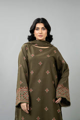 EMBROIDERED SLUB KHADDAR 3 PCS (UNSTITCHED)