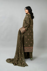 EMBROIDERED SLUB KHADDAR 3 PCS (UNSTITCHED)