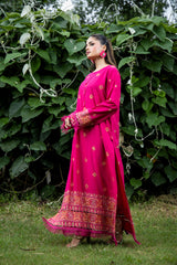 EMBROIDERED & SHEESHA WORK SLUB KHADDAR 2 PCS (UNSTITCHED)