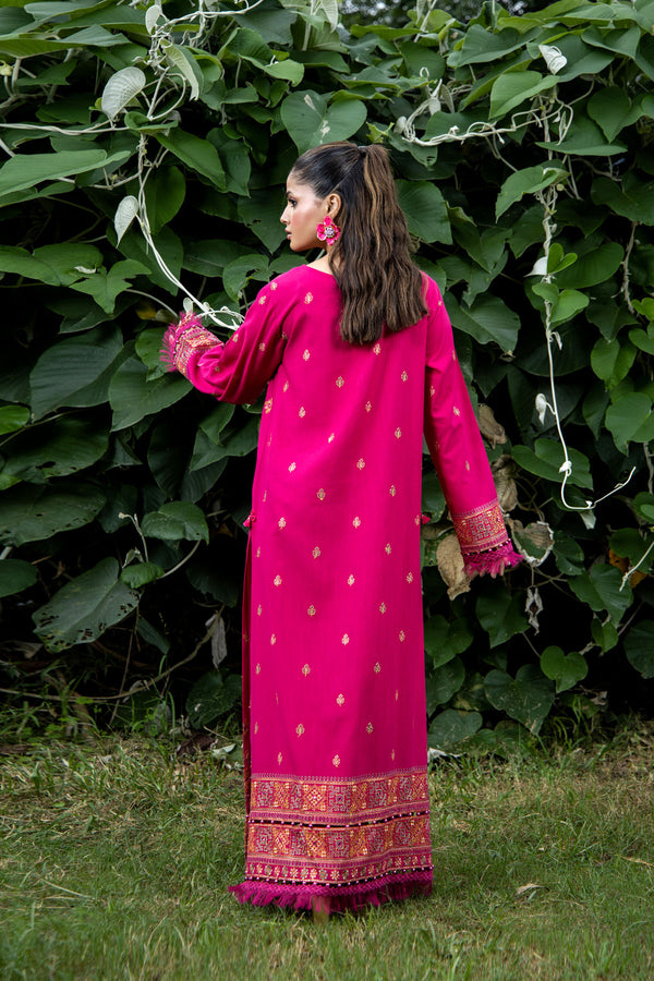 EMBROIDERED & SHEESHA WORK SLUB KHADDAR 2 PCS (UNSTITCHED)