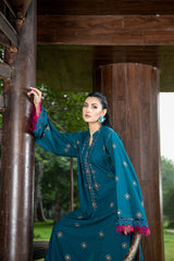 EMBROIDERED & SHEESHA WORK SLUB KHADDAR 2 PCS (UNSTITCHED)