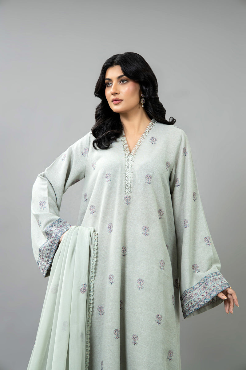 EMBROIDERED COTTON KARANDI 3 PCS (UNSTITCHED)