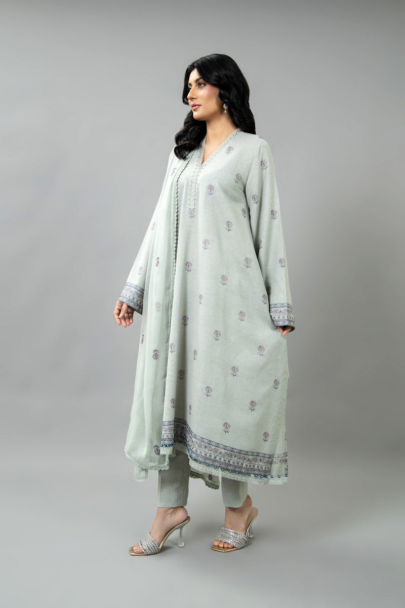EMBROIDERED COTTON KARANDI 3 PCS (UNSTITCHED)