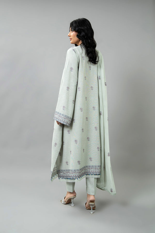EMBROIDERED COTTON KARANDI 3 PCS (UNSTITCHED)