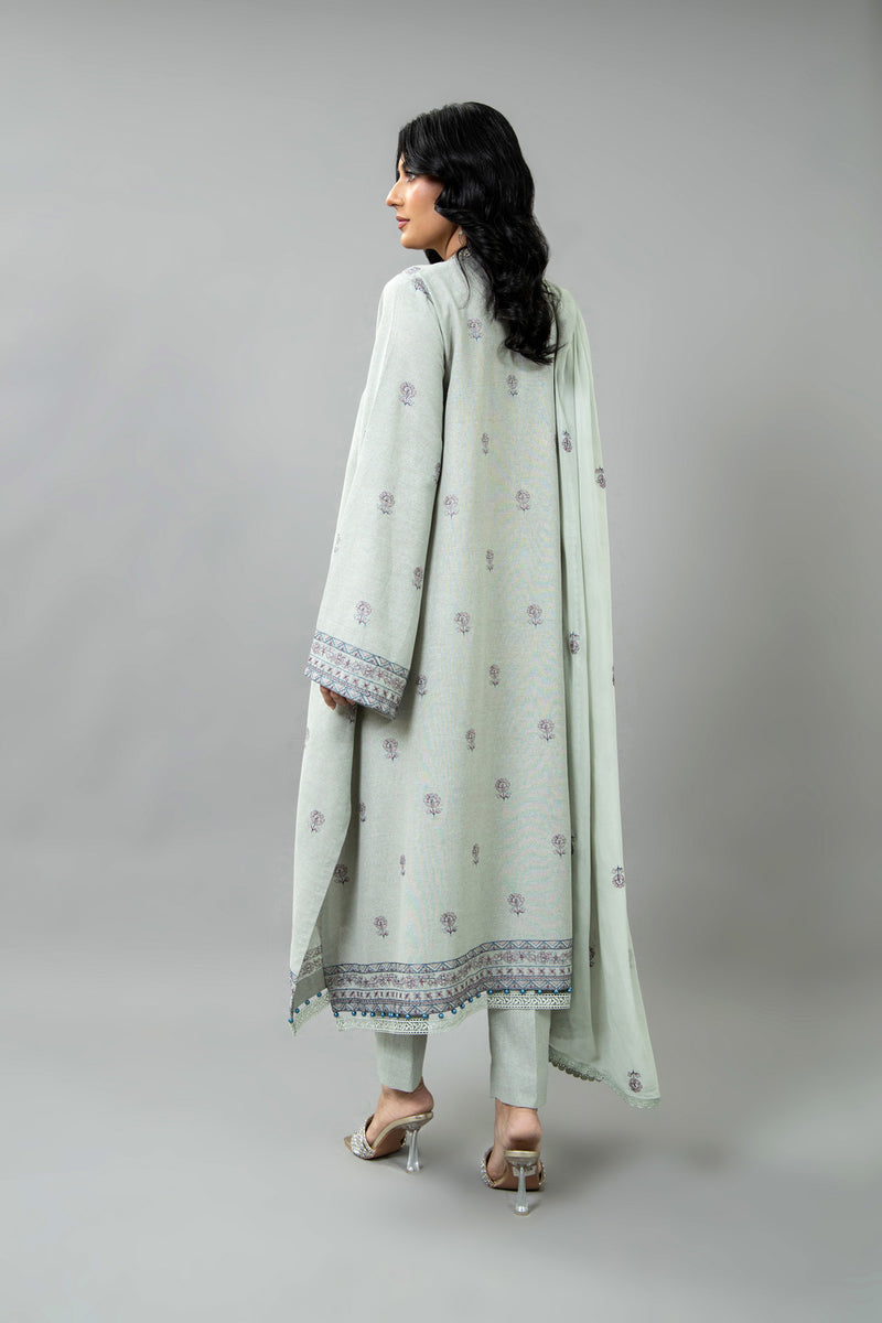 EMBROIDERED COTTON KARANDI 3 PCS (UNSTITCHED)