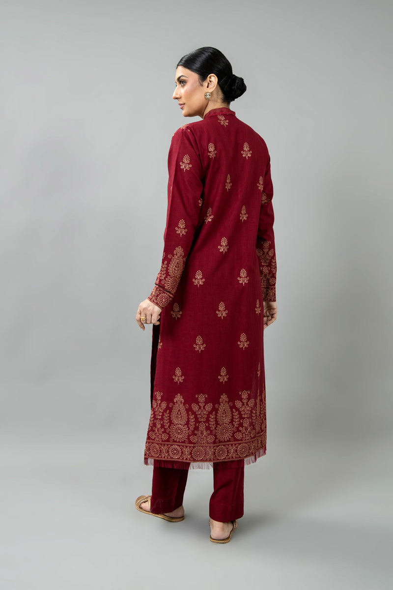 EMBROIDERED SLUB KHADDAR 2 PCS (UNSTITCHED)