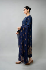 EMBROIDERED COTTON KARANDI 3 PCS (UNSTITCHED)