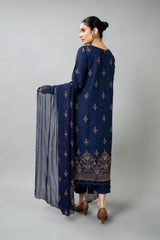 EMBROIDERED COTTON KARANDI 3 PCS (UNSTITCHED)