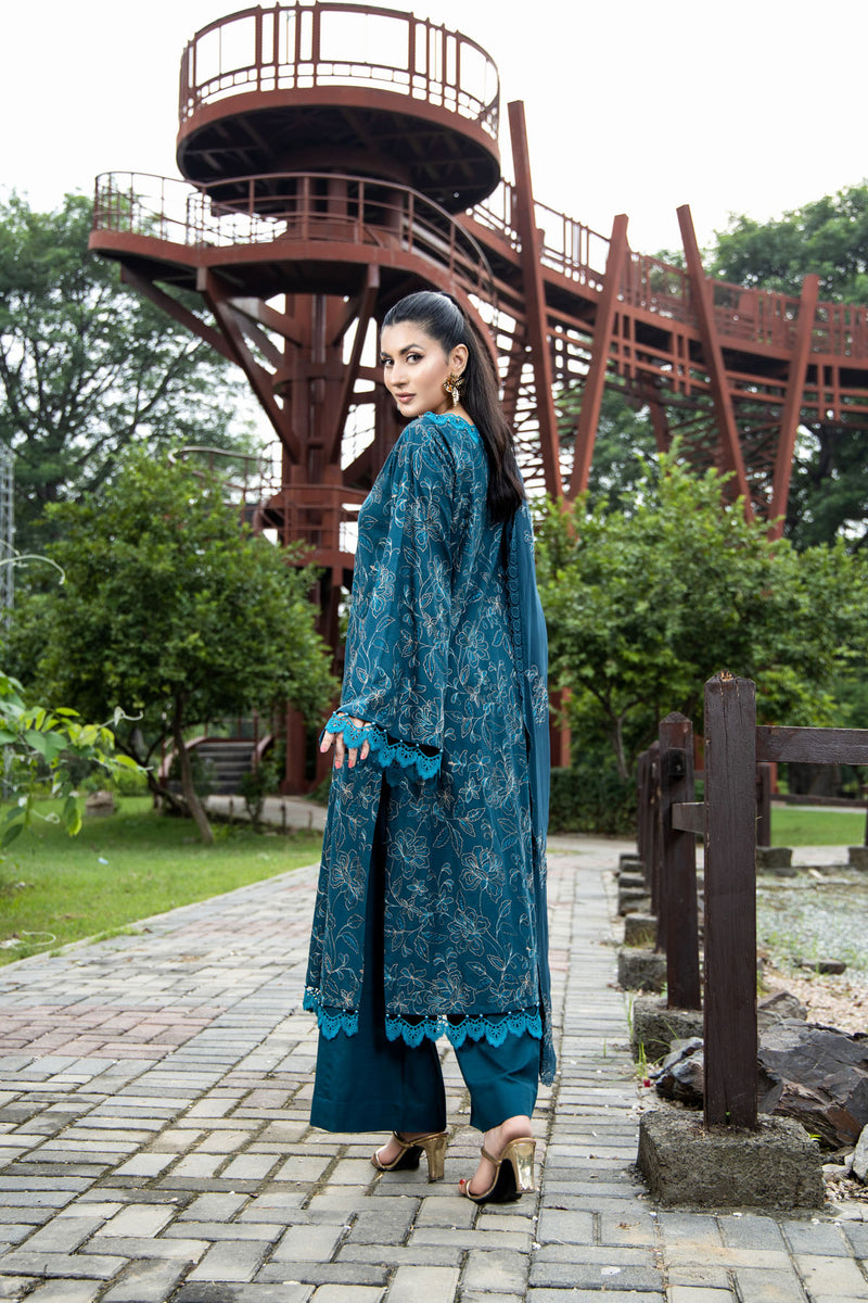 EMBROIDERED SLUB KHADDAR 3 PCS (UNSTITCHED)