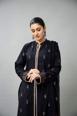 EMBROIDERED SLUB KHADDAR 3 PCS (UNSTITCHED)