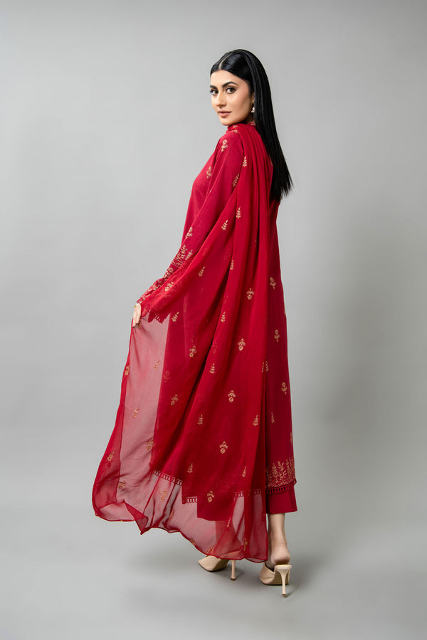 EMBROIDERED SLUB KHADDAR 3 PCS (UNSTITCHED)