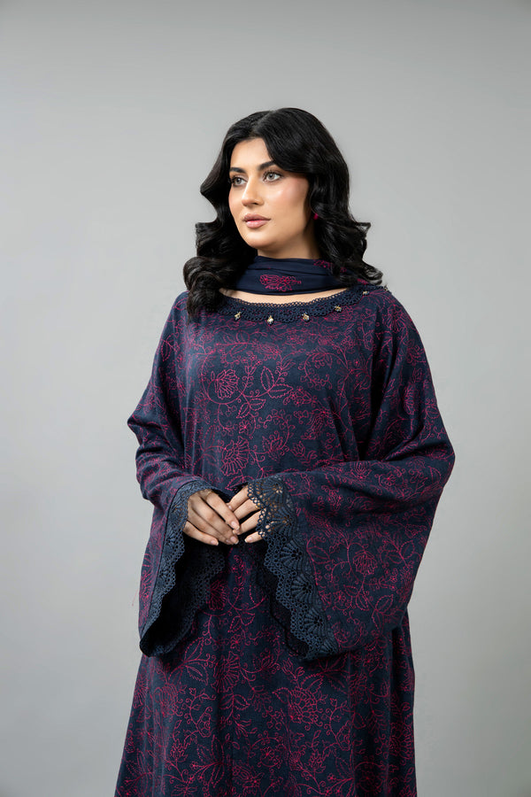 EMBROIDERED COTTON KARANDI 3 PCS (UNSTITCHED)
