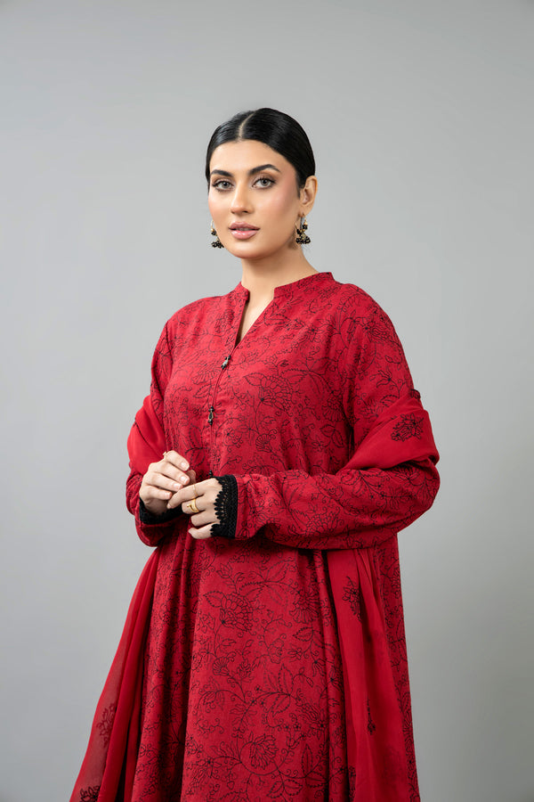 EMBROIDERED COTTON KARANDI 3 PCS (UNSTITCHED)