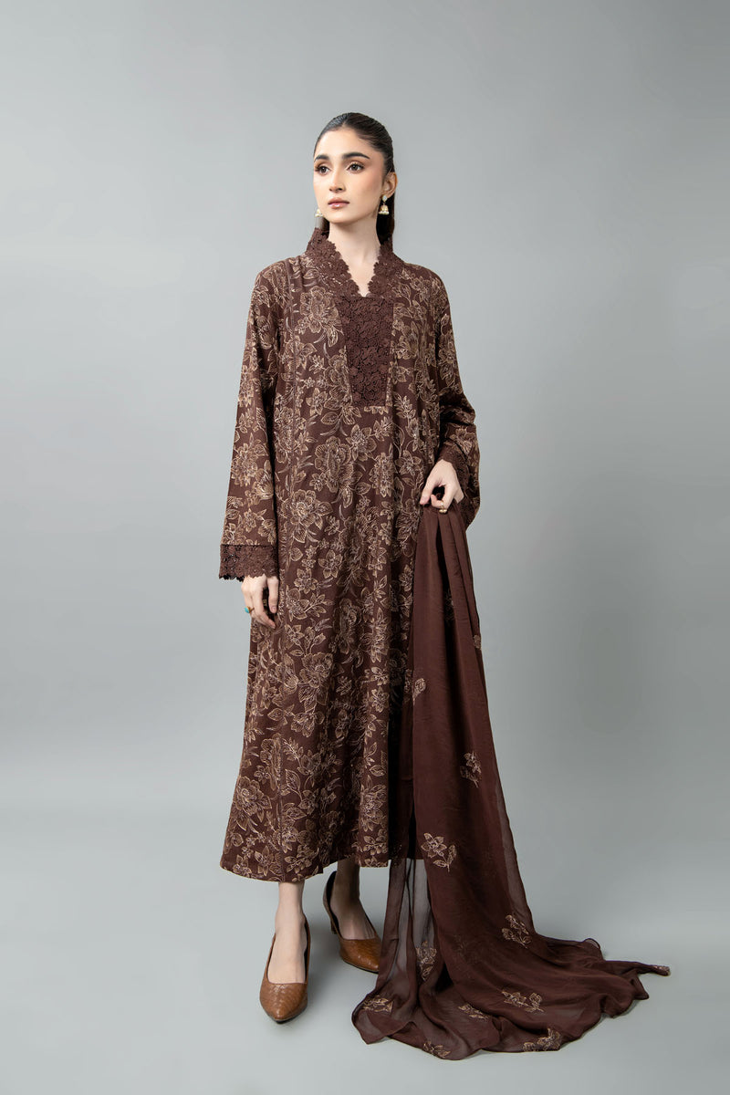 EMBROIDERED  KARANDI LAWN 3 PCS (UNSTITCHED)