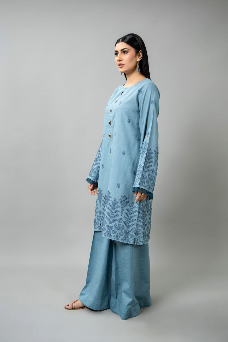 EMBROIDERED SLUB KHADDAR 2 PCS (UNSTITCHED)