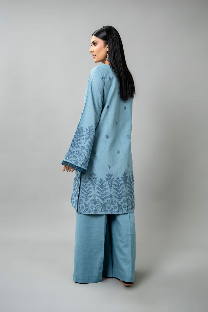 EMBROIDERED SLUB KHADDAR 2 PCS (UNSTITCHED)