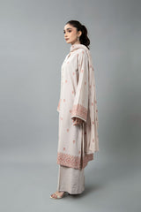 EMBROIDERED SLUB KHADDAR 3 PCS (UNSTITCHED)