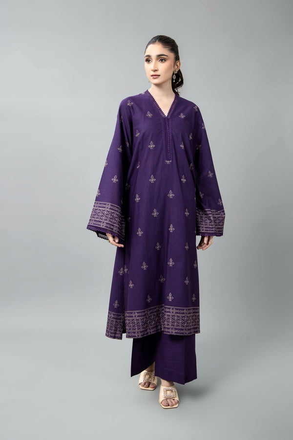 EMBROIDERED SLUB KHADDAR 2 PCS (UNSTITCHED)