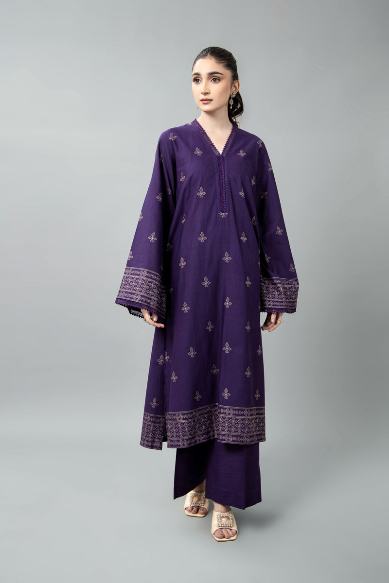 EMBROIDERED SLUB KHADDAR 2 PCS (UNSTITCHED)