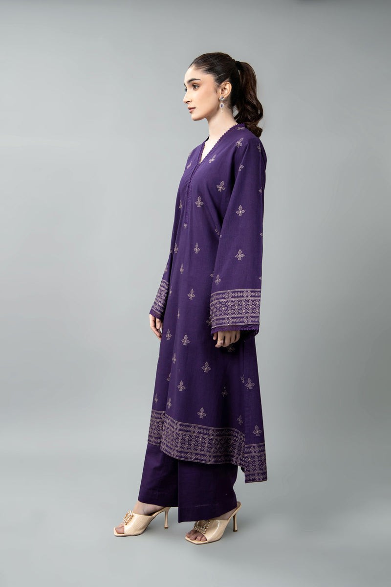 EMBROIDERED SLUB KHADDAR 2 PCS (UNSTITCHED)