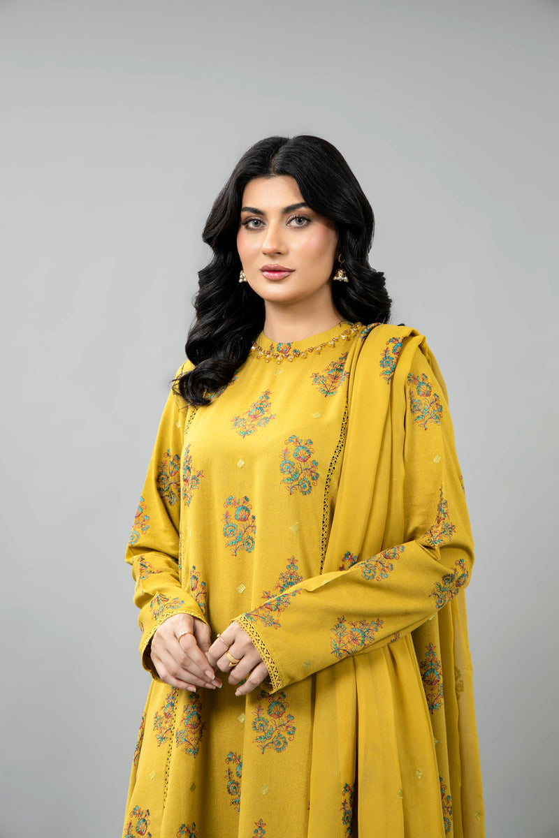 EMBROIDERED KARANDI LAWN 3 PCS (UNSTITCHED)