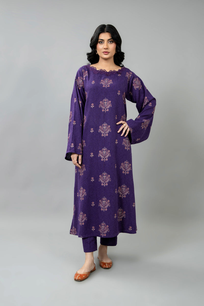 EMBROIDERED COTTON KARANDI 2 PCS (UNSTITCHED)