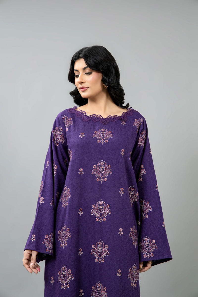 EMBROIDERED COTTON KARANDI 2 PCS (UNSTITCHED)