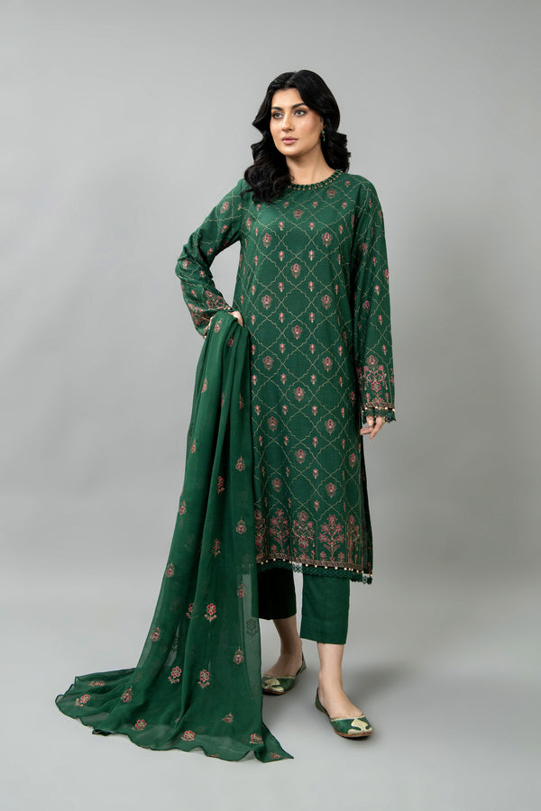 EMBROIDERED KARANDI LAWN 3 PCS (UNSTITCHED)