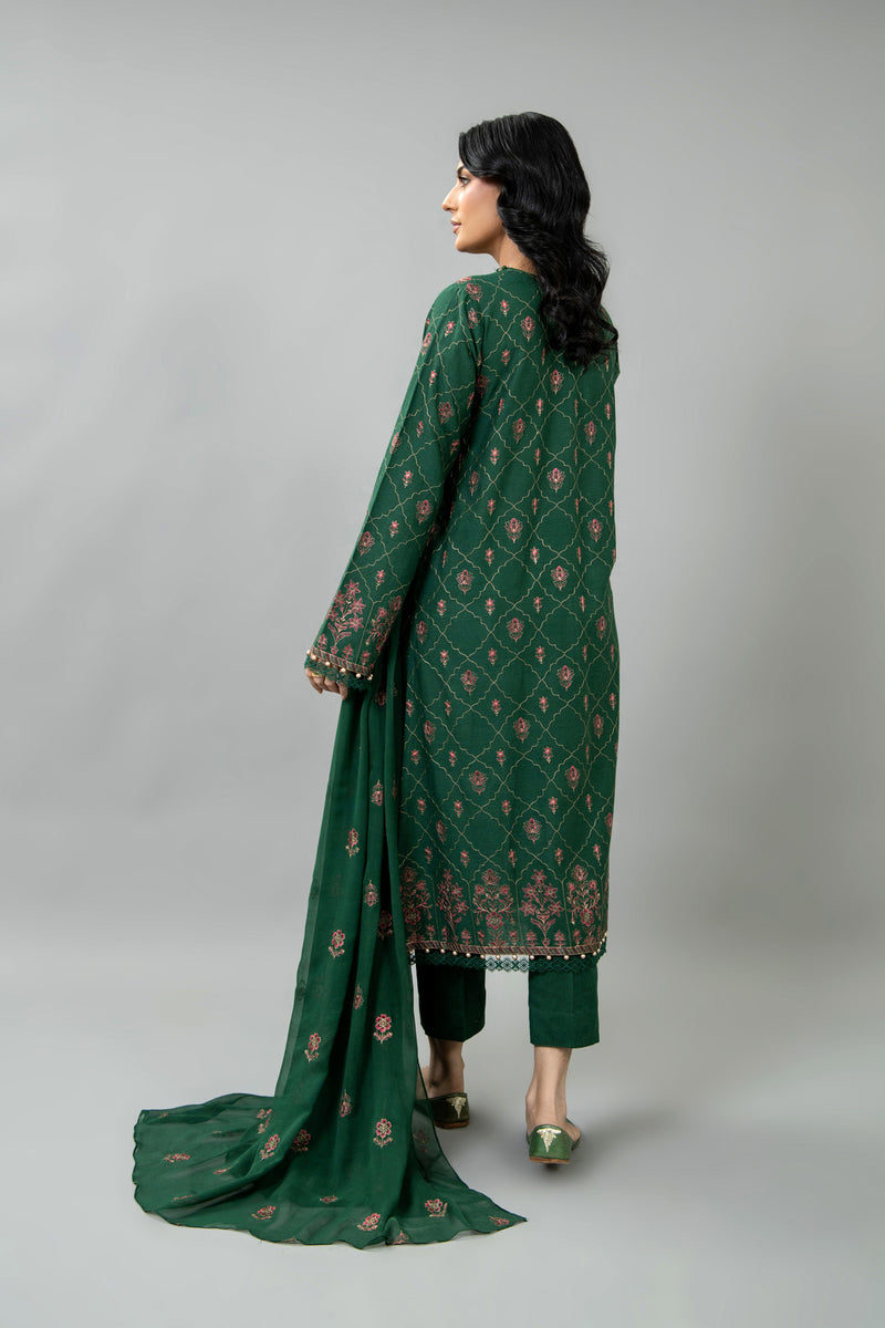 EMBROIDERED KARANDI LAWN 3 PCS (UNSTITCHED)