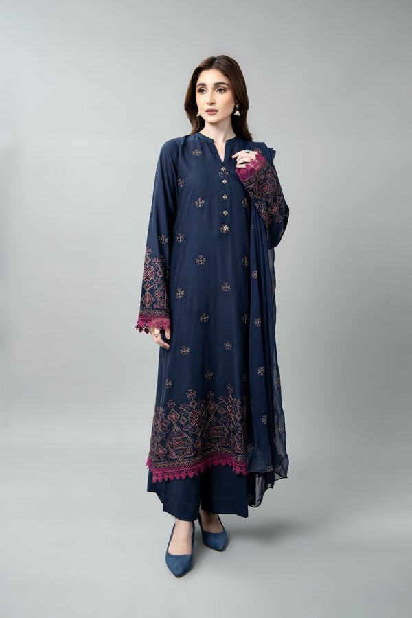 EMBROIDERED  KARANDI LAWN 3 PCS (UNSTITCHED)