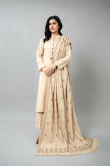 EMBROIDERED KARANDI LAWN SHAWL 1 PCS