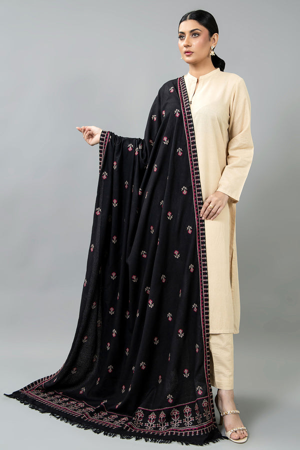 EMBROIDERED KARANDI LAWN SHAWL 1 PCS
