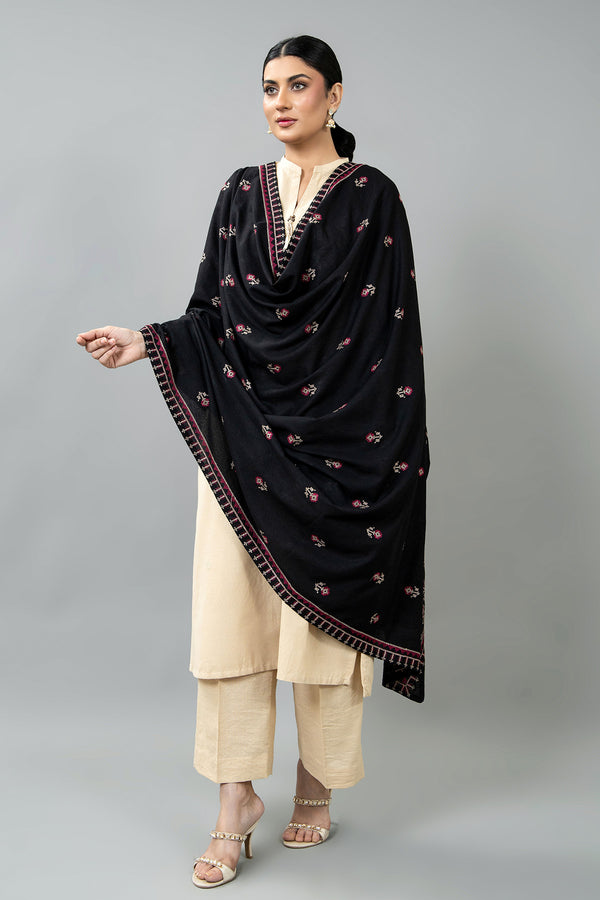 EMBROIDERED KARANDI LAWN SHAWL 1 PCS