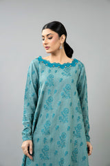 EMBROIDERED COTTON KARANDI 2 PCS (UNSTITCHED)