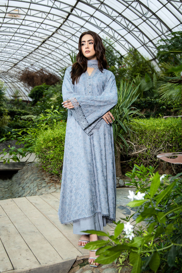 EMBROIDERED  KARANDI LAWN 3 PCS (UNSTITCHED)