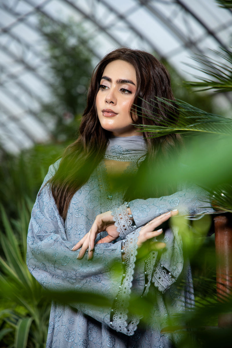 EMBROIDERED  KARANDI LAWN 3 PCS (UNSTITCHED)