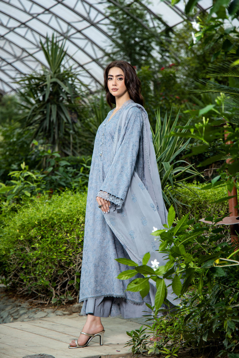 EMBROIDERED  KARANDI LAWN 3 PCS (UNSTITCHED)