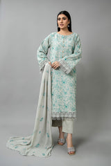 EMBROIDERED COTTON KARANDI 3 PCS (UNSTITCHED)