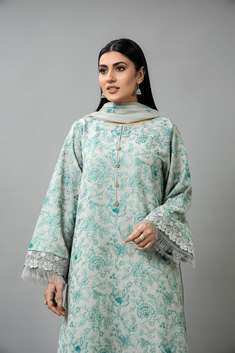 EMBROIDERED COTTON KARANDI 3 PCS (UNSTITCHED)