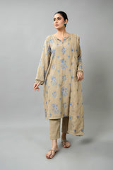 EMBROIDERED COTTON KARANDI 3 PCS (UNSTITCHED)