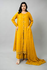 EMBROIDERED SLUB KHADDAR 3 PCS (UNSTITCHED)