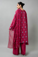 EMBROIDERED SLUB KHADDAR 3 PCS (UNSTITCHED)