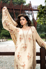 EMBROIDERED COTTON KARANDI 3 PCS (UNSTITCHED)